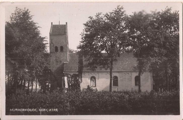 Murmerwoude Herv. Kerk 30er jaren Foto Schumacher, Verzamelen, Ansichtkaarten | Nederland, Ongelopen, Friesland, 1920 tot 1940