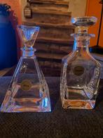 Set van 2 kristallen karaffen Riva & Verona loodkristal 24%, Antiek en Kunst, Antiek | Glas en Kristal, Ophalen of Verzenden