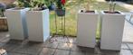 4 plantenbakken grijs, Tuin en Terras, Ophalen, Kunststof, Minder dan 60 cm, Vierkant