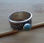 zilveren ring met turkois steen [389], Verzenden, 19 tot 20, Zo goed als nieuw, Dame of Heer