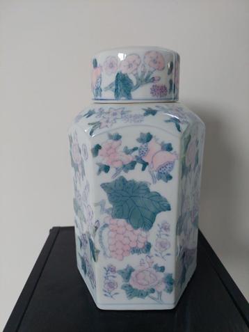 Vintage gemberpot, dekselvaas BLOSSOM BROCANTE beschikbaar voor biedingen