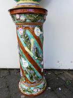 Art nouveau cachepot op zuil, Nimy Mouzin Lecat 118cm, Antiek en Kunst, Ophalen
