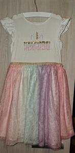 Unicorn jurk, Meisje, Ophalen of Verzenden, Zo goed als nieuw, Jurk of Rok