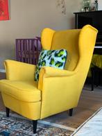 Gele STRANDMON IKEA fauteuil, Huis en Inrichting, Fauteuils, Ophalen, Gebruikt, Stof, 75 tot 100 cm
