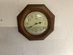 Houten Wandklok - 40 cm doorsnee, Ophalen of Verzenden, Gebruikt, Analoog, Wandklok