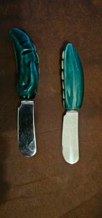 2 Franse serveer mesjes doperwt boontje, Antiek en Kunst, Antiek | Bestek, Ophalen of Verzenden