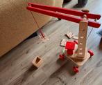 Houten Hijskraan, Ophalen, Zo goed als nieuw, Duw- of Trekspeelgoed