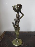 mooi beeldje moeder en kind uit koper 22 cm, Ophalen of Verzenden, Koper