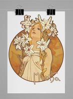 ALPHONSE MUCHA Retro Jugendstil Art Poster, Verzenden, Huis en Inrichting