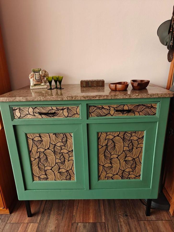 Antieke commode met marmer blad, Huis en Inrichting, Kasten | Dressoirs, Zo goed als nieuw, 50 tot 100 cm, 25 tot 50 cm, Ophalen