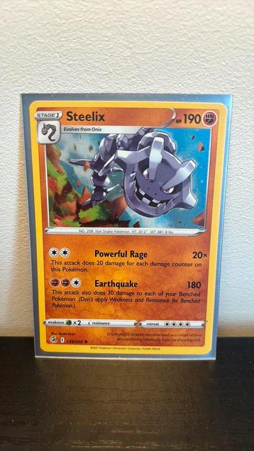 Steelix 139/264 fusion strike holo pokemon kaart beschikbaar voor biedingen