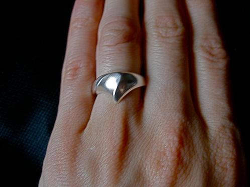 Zilveren 925 zilver ring met glad fantasiefiguur maat 16.5, Sieraden, Tassen en Uiterlijk, Ringen, Nieuw, Dame, Kleiner dan 17