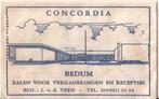 Bedum Concordia suikerzakje 5/60er jaren, Ophalen of Verzenden, Nederland