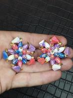 zeldzame mooie vintage clip-on oorbellen jaren 80, Ophalen of Verzenden, Zo goed als nieuw, Goud, Overige materialen