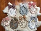 6 mooie Brocante ornamenten hangers met afbeeldingen, Ophalen of Verzenden