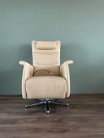 Leren Prominent relax fauteuil / relax stoel wit / creme, Ophalen, Gebruikt, Minder dan 75 cm, Nvt