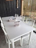 Complete eethoek met 6 Näsinge Ikea stoelen, Ophalen, Zo goed als nieuw, Modern, 6 tot 8 stoelen