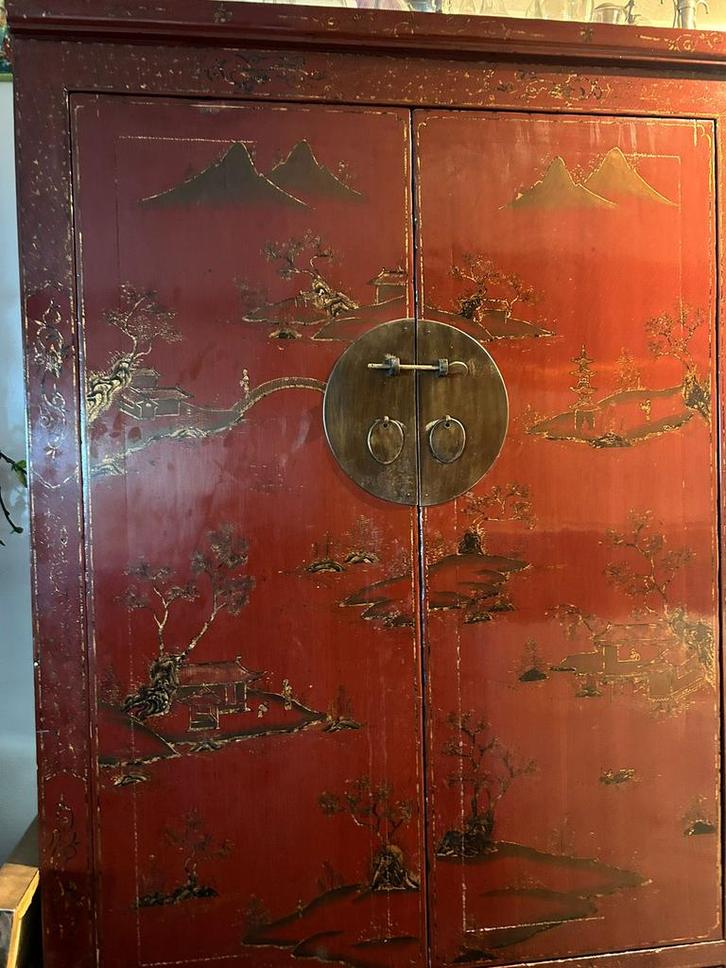Chinese ingelegde kast, Antiek en Kunst, Antiek | Meubels | Kasten, Ophalen of Verzenden
