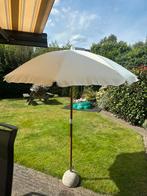 Parasol nieuw! (1x gebruikt) 1.60 doorsnede, Ophalen of Verzenden, Zo goed als nieuw, Parasolvoet