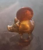 Miniatuur spaarpot pfennig munt varken messing brons, Poppenhuis, Ophalen of Verzenden, Zo goed als nieuw