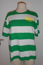 Zara gestreept T-shirt met backprint groen/wit mt L (40/42), Zara, Maat 42/44 (L), Ophalen of Verzenden, Zo goed als nieuw