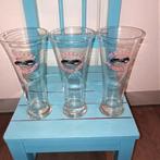 Yersekes mosselbier glazen 3 stuks, Ophalen, Gebruikt, Glas of Glazen, Overige merken