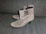 grijze leren dames enkellaarsjes (maat 38 1/2) CALEXIS, Ophalen of Verzenden, Zo goed als nieuw, Grijs, Lage of Enkellaarzen