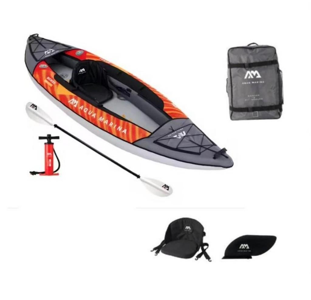 Opblaasbare kajak - bijna nieuw!, Watersport en Boten, Kajaks, Zo goed als nieuw, 1-persoons, Ophalen