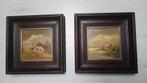 Twee schilderijtjes B. Haverkamp, Ophalen of Verzenden
