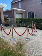 Afzet palen met rode koorden huren met rode loper set € 30,-, Ophalen, Zo goed als nieuw