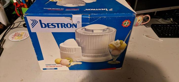 Bestron IJsmachine DMEC1072 - Maak zelf heerlijk ijs!, Witgoed en Apparatuur, IJsmachines, Nieuw, Koelelement, Ophalen