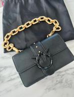 zwarte leren pinko handtas, Sieraden, Tassen en Uiterlijk, Ophalen of Verzenden, Zo goed als nieuw, Zwart, Handtas
