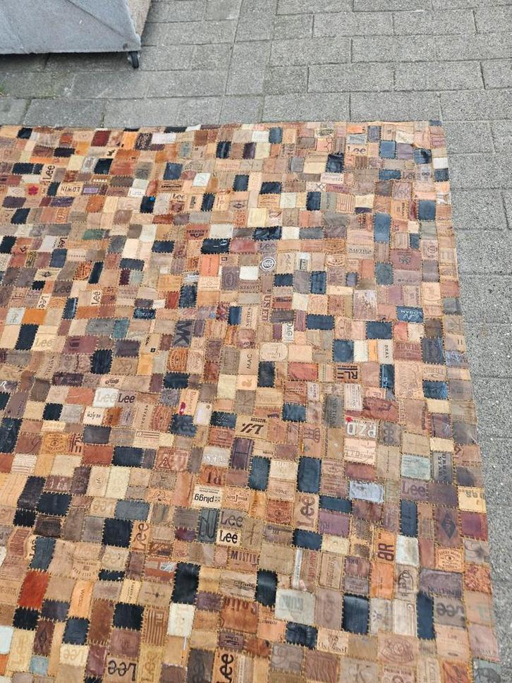 leren kleed, Huis en Inrichting, Stoffering | Tapijten en Kleden, Zo goed als nieuw, 150 tot 200 cm, 200 cm of meer, Rechthoekig