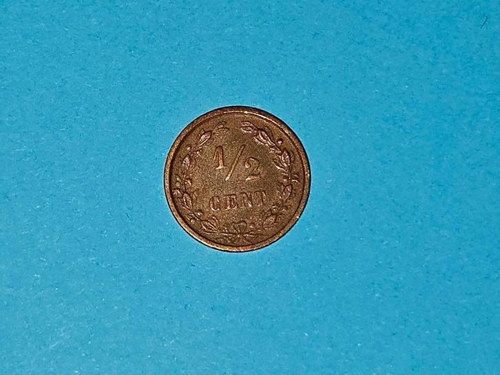 Halve cent 0,5 cent 1886, Postzegels en Munten, Munten | Nederland, Losse munt, Overige waardes, Koning Willem III, Ophalen of Verzenden