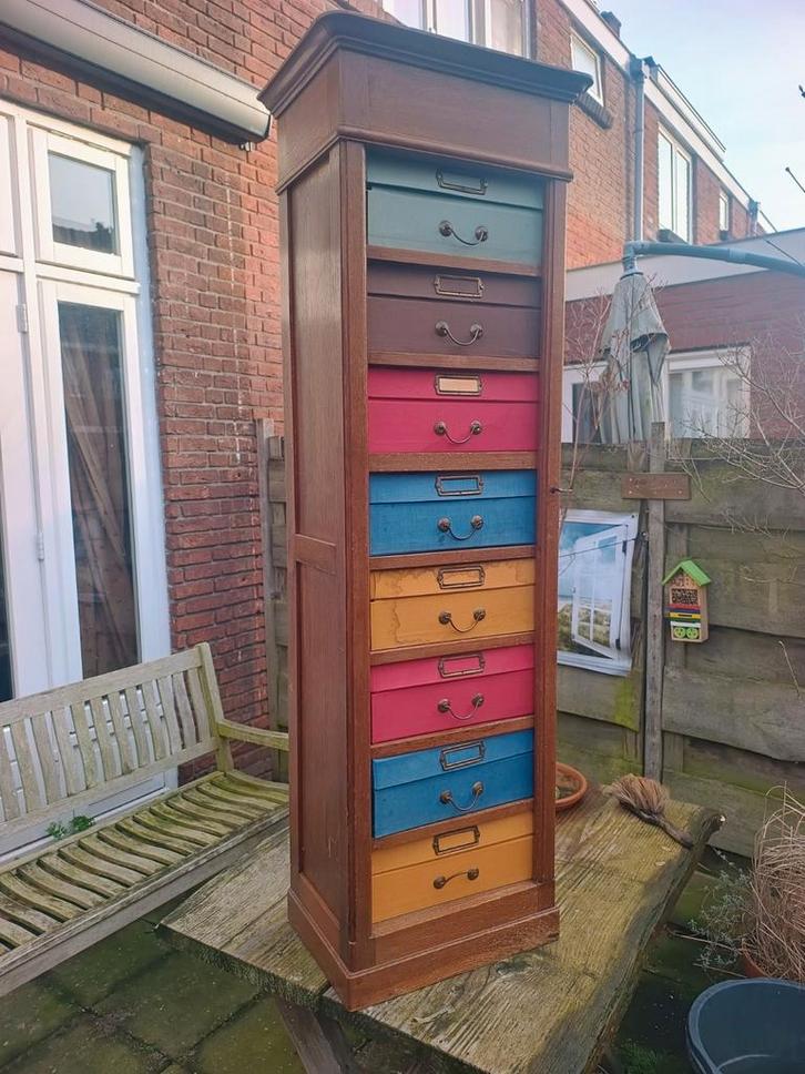 ladekast met veel kleurrijke lades, Antiek en Kunst, Antiek | Meubels | Kasten, Ophalen