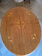 Antieke Salontafel met Intarsia, Huis en Inrichting, Tafels | Eettafels, Ophalen, Gebruikt, 100 tot 150 cm, 50 tot 100 cm