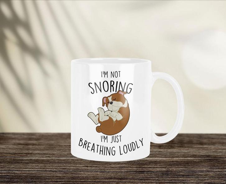 I’m not snoring Bulldog mok, Huis en Inrichting, Keuken | Servies, Nieuw, Ophalen of Verzenden