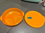 Nieuw!! Tupperware Crystalwave magnetron verdeelbord peuter, Ophalen of Verzenden, Zo goed als nieuw, Oranje