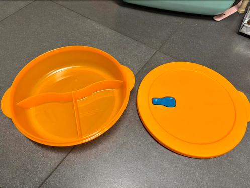 Nieuw!! Tupperware Crystalwave magnetron verdeelbord peuter, Huis en Inrichting, Keuken | Tupperware, Zo goed als nieuw, Oranje
