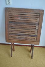 Tuintafel, hardhouten opklaptafel, 70 bij 60 bij 60 cm, Ophalen, Gebruikt, Vierkant, Hout