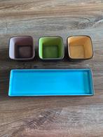 Kleurrijk tapas bakjes set, Ophalen, Zo goed als nieuw, Overige stijlen, Schaal of Schalen