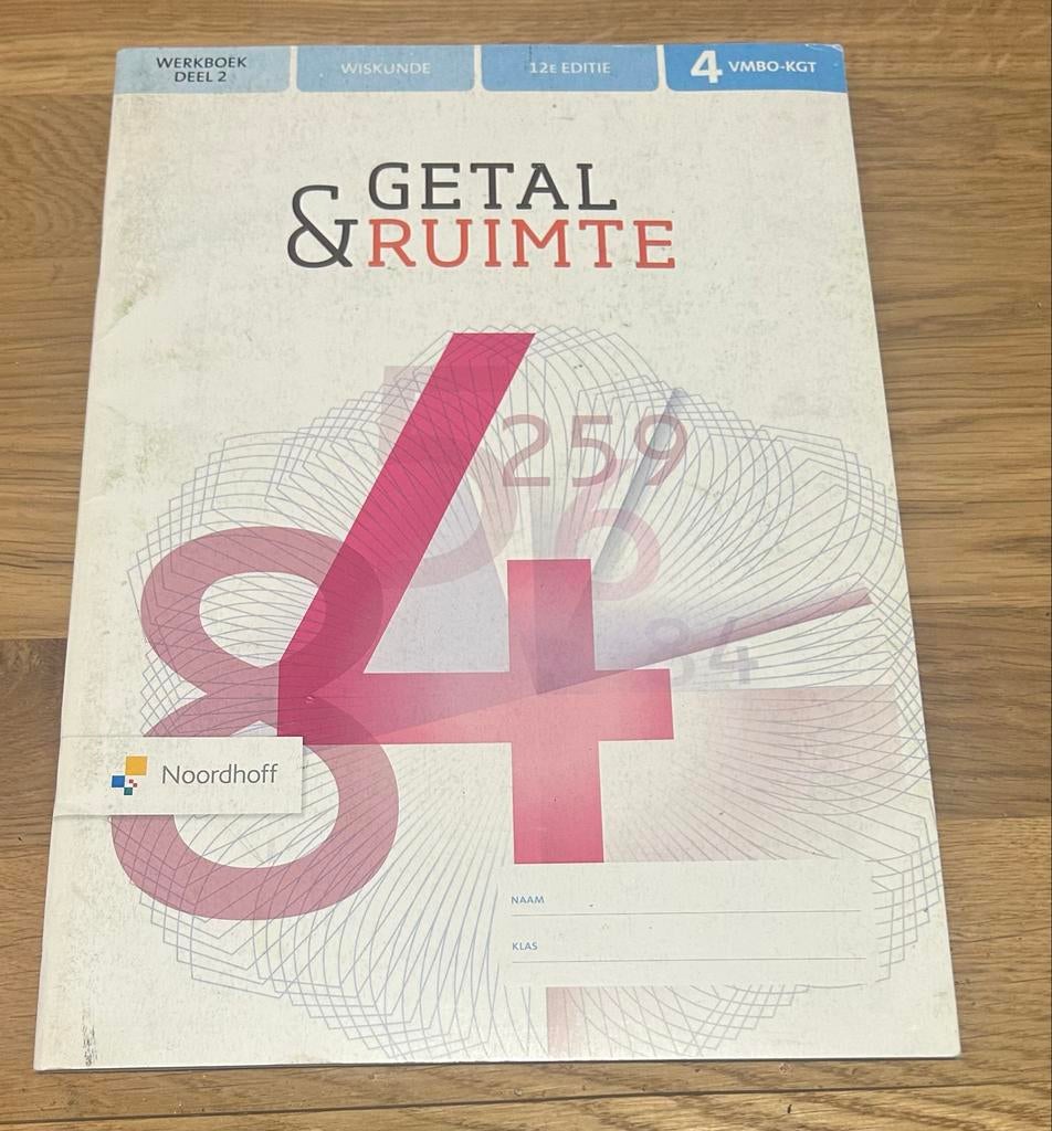Getal & Ruimte Werkboek 4 VMBO-KGT - Wiskunde, Boeken, Ophalen of Verzenden, Zo goed als nieuw, VMBO, Wiskunde A