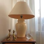 Xl Vintage Kostka Tafellamp Keramiek France 1980 crème, Huis en Inrichting, Lampen | Tafellampen, Ophalen of Verzenden, Zo goed als nieuw