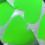 Sluitstickers hart neon groen heart stickers fluoriserend, Verzenden, Nieuw, Meerdere stickers