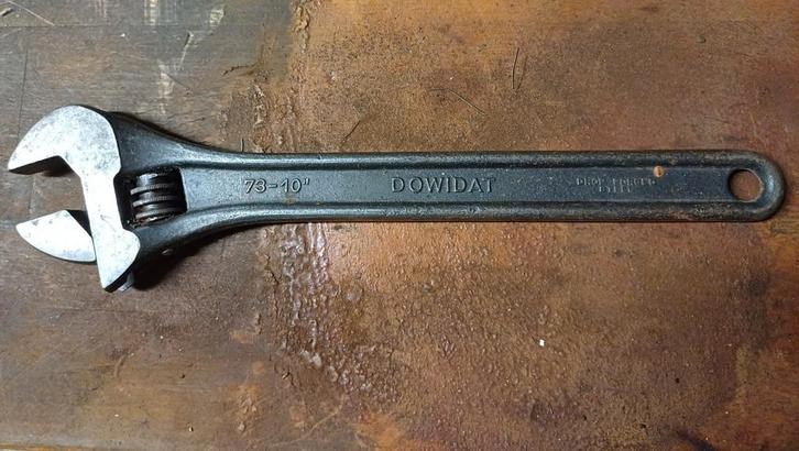 Vintage DOWIDAT verstelbare moersleutel, Antiek en Kunst, Antiek | Gereedschap en Instrumenten, Ophalen of Verzenden