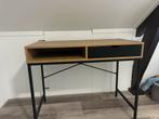Bureau TRAPPEDAL - Warm Eiken/Zwart, Ophalen, Zo goed als nieuw, Bureau
