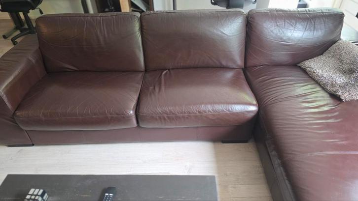 Leren Bank - Comfortabel & Goede Staat, Huis en Inrichting, Banken | Bankstellen, Ophalen