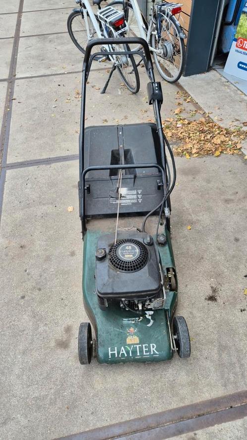hayter 48, Tuin en Terras, Grasmaaiers, Gebruikt, Benzine-grasmaaier, 40 t/m 49 cm, Cirkelmaaier, Opvangzak, Ophalen of Verzenden