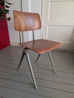 S16 Design Eetkamerstoel – Vintage, Ophalen, Gebruikt, Bruin, Vintage schoolstoel