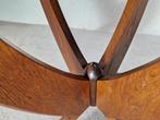 Amsterdamse School Art Deco Bijzettafel Met Faux Marmer blad, Minder dan 55 cm, -, -, Rond
